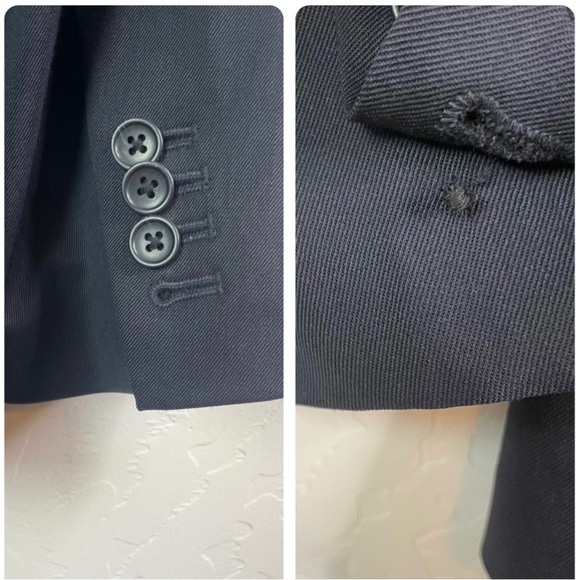Everlane Men's Navy Blue Single Breasted Wool Blazer Coat Suit Jacket Size 40 - Picture 15 of 16